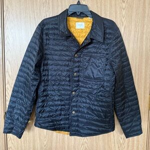 Billy Reid Black and Gold Buffer Shirt Jacket